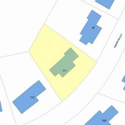 105 Annawan Rd, Newton, MA 02468 plot plan