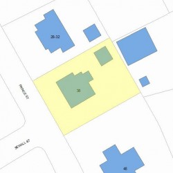 38 Prince St, Newton, MA 02465 plot plan