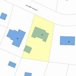 39 Colbert Rd, Newton, MA 02465 plot plan