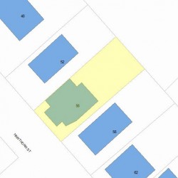 56 Hawthorn St, Newton, MA 02458 plot plan