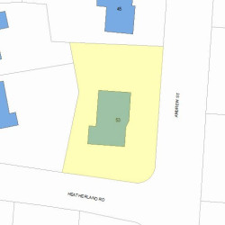 53 Andrew St, Newton, MA 02461 plot plan