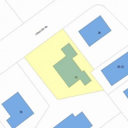 42 Lenglen Rd, Newton, MA 02458 plot plan