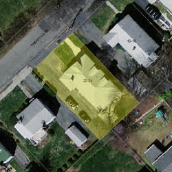 22 Annapolis Rd, Newton, MA 02465 aerial view