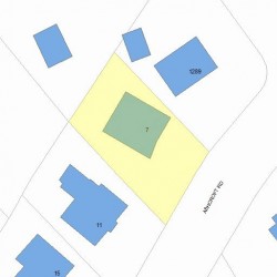 7 Ashcroft Rd, Newton, MA 02461 plot plan