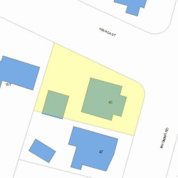 43 Wyoming Rd, Newton, MA 02460 plot plan