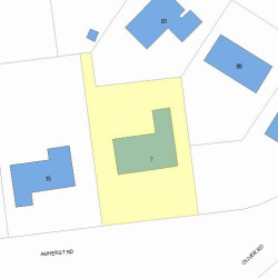 7 Amherst Rd, Newton, MA 02468 plot plan