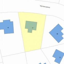 47 Roundwood Rd, Newton, MA 02464 plot plan