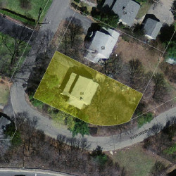 64 Oakland Ave, Newton, MA 02466 aerial view