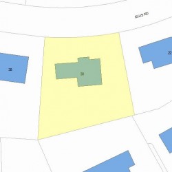 30 Ellis Rd, Newton, MA 02465 plot plan