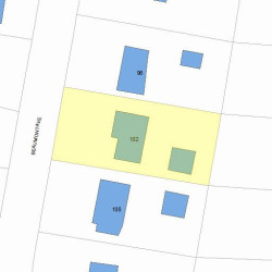 102 Beaumont Ave, Newton, MA 02460 plot plan