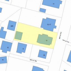 19 Maple Ave, Newton, MA 02458 plot plan