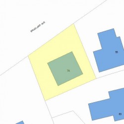 74 Braeland Ave, Newton, MA 02459 plot plan