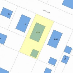 48 Newell Rd, Newton, MA 02466 plot plan