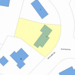 15 Woodside Rd, Newton, MA 02460 plot plan