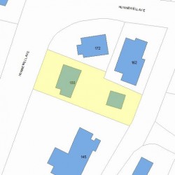 180 Hunnewell Ave, Newton, MA 02458 plot plan