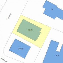 672 Centre St, Newton, MA 02458 plot plan