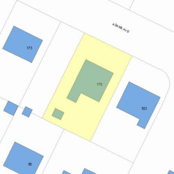 179 Adams Ave, Newton, MA 02465 plot plan