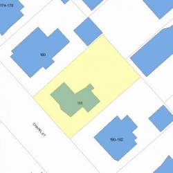 186 Chapel St, Newton, MA 02458 plot plan