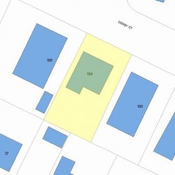 184 Derby St, Newton, MA 02465 plot plan