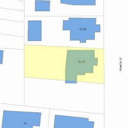 21 Francis St, Newton, MA 02459 plot plan