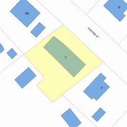 11 Cushing St, Newton, MA 02461 plot plan