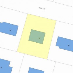 22 Cabot St, Newton, MA 02458 plot plan