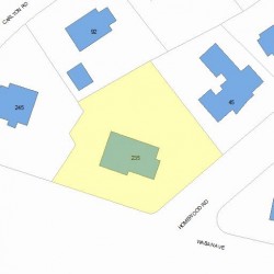 235 Waban Ave, Newton, MA 02468 plot plan