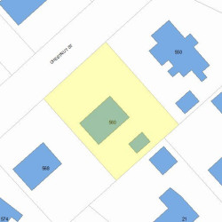 560 Chestnut St, Newton, MA 02468 plot plan