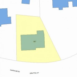 667 Commonwealth Ave, Newton, MA 02459 plot plan