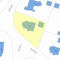 24 Carlton Rd, Newton, MA 02468 plot plan