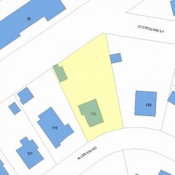 115 Allerton Rd, Newton, MA 02459 plot plan