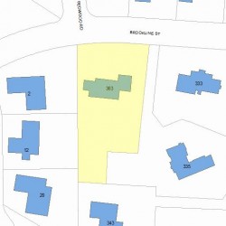 363 Brookline St, Newton, MA 02459 plot plan