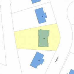 51 Baker Pl, Newton, MA 02462 plot plan