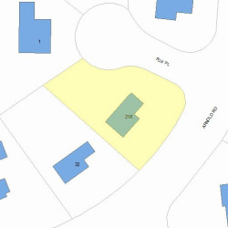 216 Arnold Rd, Newton, MA 02459 plot plan