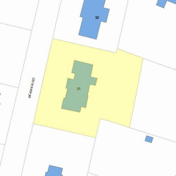 91 Pickwick Rd, Newton, MA 02465 plot plan