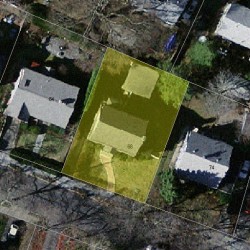 68 Maplewood Ave, Newton, MA 02459 aerial view