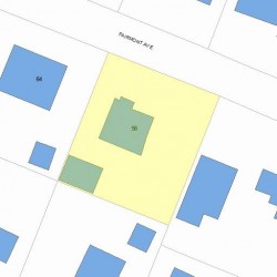 56 Fairmont Ave, Newton, MA 02458 plot plan