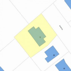 72 Bow Rd, Newton, MA 02459 plot plan