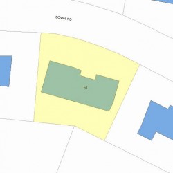 51 Donna Rd, Newton, MA 02459 plot plan