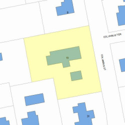 19 Columbus St, Newton, MA 02461 plot plan