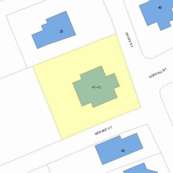 41 Cross St, Newton, MA 02465 plot plan