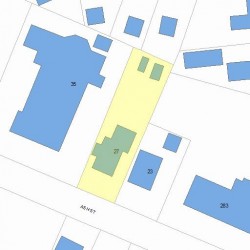 27 Ash St, Newton, MA 02466 plot plan