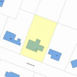 17 Puritan Rd, Newton, MA 02461 plot plan