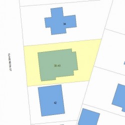 38 Clarendon St, Newton, MA 02460 plot plan
