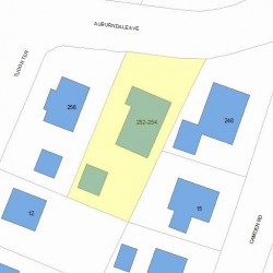 252 Auburndale Ave, Newton, MA 02466 plot plan