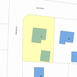 42 Calvin Rd, Newton, MA 02460 plot plan