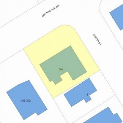 304 Newtonville Ave, Newton, MA 02460 plot plan