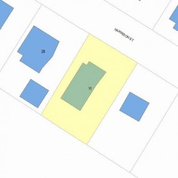 16 Harrison St, Newton, MA 02461 plot plan