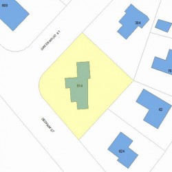 614 Dedham St, Newton, MA 02459 plot plan