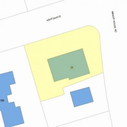 28 Ashton Ave, Newton, MA 02459 plot plan